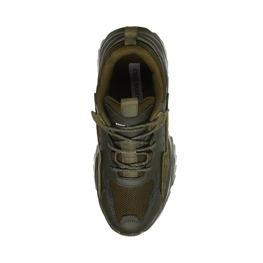 Olive Steve Madden Ward Men's Sneakers | PH 0281QVP